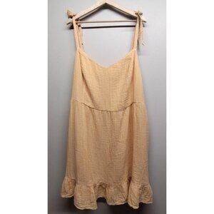 Old Navy Mini Dress Women Plus Size 4X Yellow Plaid Spring Casual Feminine